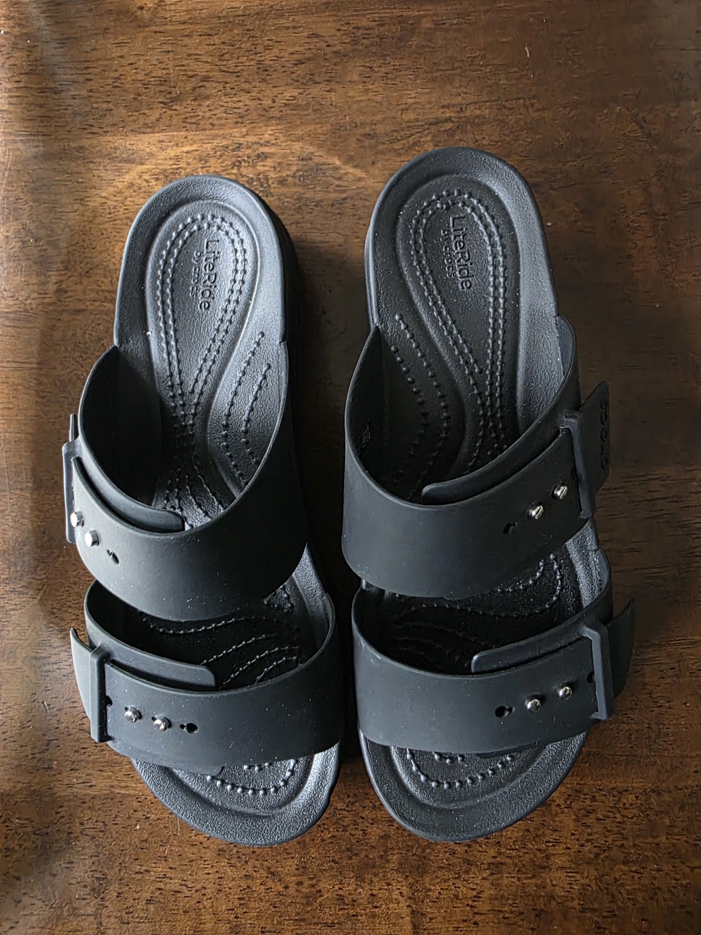 Crocs Brooklyn platform double-buckle sandals Women's size 7